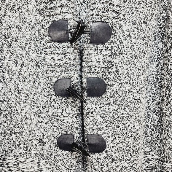 Laura Scott Womens Long Sleeve Knit Cardigan Sweater Toggle Buttons Size L Gray - Picture 10 of 11